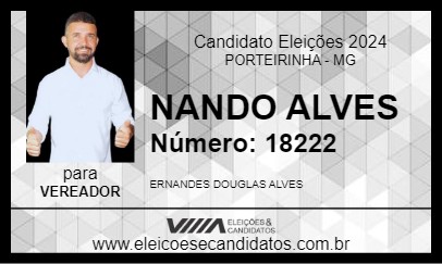 Candidato NANDO ALVES 2024 - PORTEIRINHA - Eleições