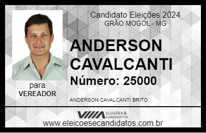 Candidato ANDERSON CAVALCANTI 2024 - GRÃO MOGOL - Eleições