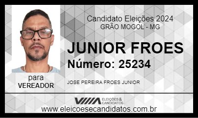 Candidato JUNIOR FROES 2024 - GRÃO MOGOL - Eleições