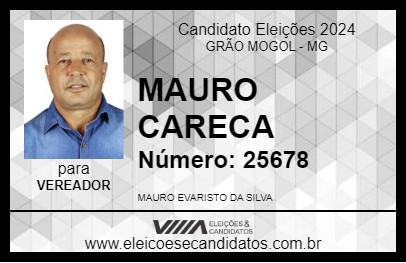 Candidato MAURO CARECA 2024 - GRÃO MOGOL - Eleições