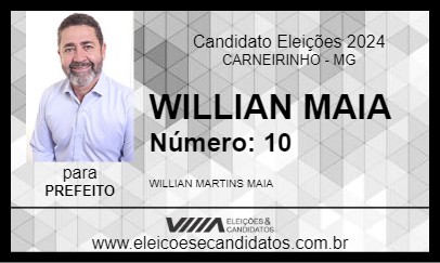 Candidato WILLIAN MAIA 2024 - CARNEIRINHO - Eleições