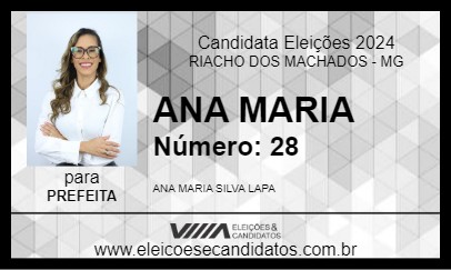 Candidato ANA MARIA 2024 - RIACHO DOS MACHADOS - Eleições