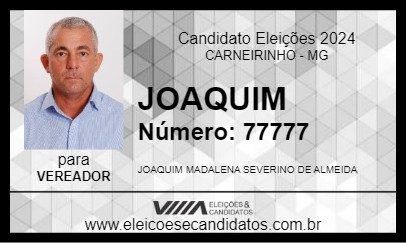 Candidato JOAQUIM 2024 - CARNEIRINHO - Eleições