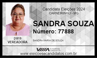 Candidato SANDRA SOUZA 2024 - CARNEIRINHO - Eleições