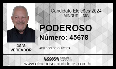 Candidato PODEROSO 2024 - MINDURI - Eleições