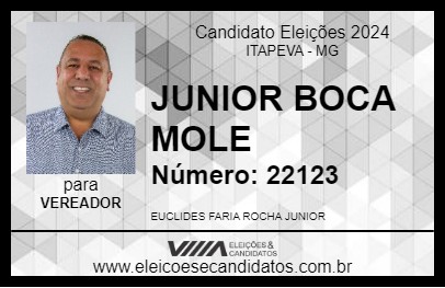 Candidato JUNIOR BOCA MOLE 2024 - ITAPEVA - Eleições