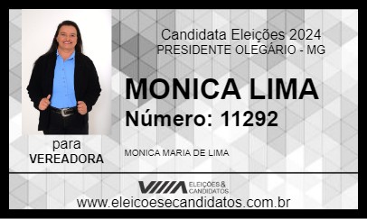 Candidato MONICA LIMA 2024 - PRESIDENTE OLEGÁRIO - Eleições