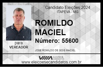 Candidato ROMILDO MACIEL 2024 - ITAPEVA - Eleições