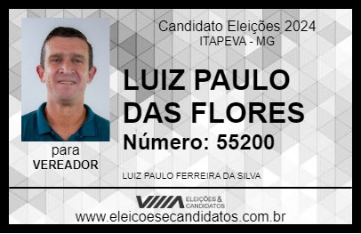 Candidato LUIZ PAULO DAS FLORES 2024 - ITAPEVA - Eleições