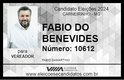 Candidato FABIO DO BENEVIDES 2024 - CARNEIRINHO - Eleições