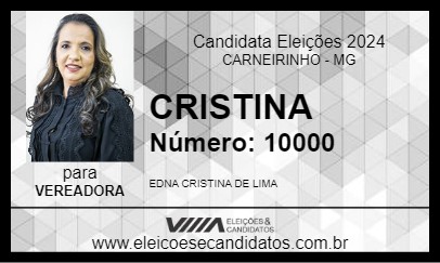 Candidato CRISTINA 2024 - CARNEIRINHO - Eleições