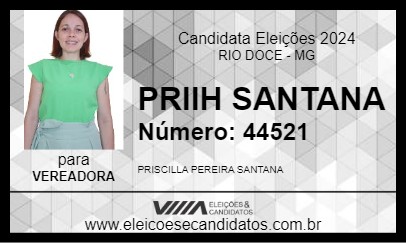 Candidato PRIIH SANTANA 2024 - RIO DOCE - Eleições