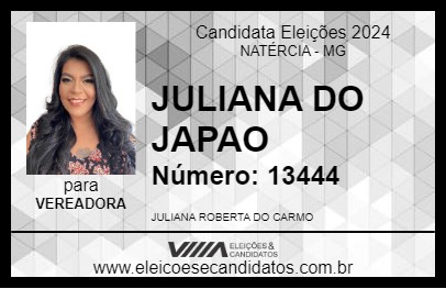 Candidato JULIANA DO JAPAO 2024 - NATÉRCIA - Eleições