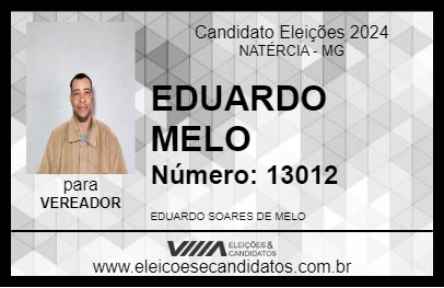 Candidato EDUARDO MELO 2024 - NATÉRCIA - Eleições