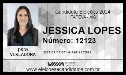 Candidato JESSICA LOPES 2024 - ITAPEVA - Eleições