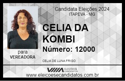 Candidato CELIA DA KOMBI 2024 - ITAPEVA - Eleições