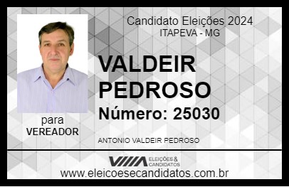 Candidato VALDEIR PEDROSO 2024 - ITAPEVA - Eleições