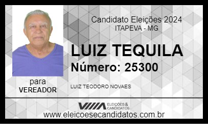 Candidato LUIZ TEQUILA 2024 - ITAPEVA - Eleições