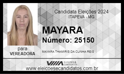 Candidato MAYARA 2024 - ITAPEVA - Eleições