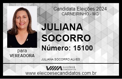 Candidato JULIANA SOCORRO 2024 - CARNEIRINHO - Eleições