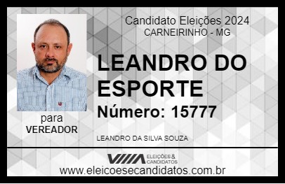 Candidato LEANDRO DO ESPORTE 2024 - CARNEIRINHO - Eleições