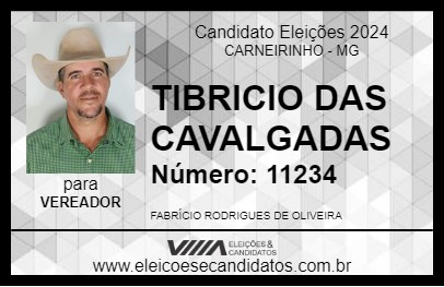 Candidato TIBRICIO DAS CAVALGADAS 2024 - CARNEIRINHO - Eleições