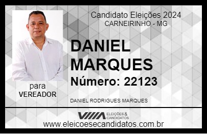 Candidato DANIEL MARQUES 2024 - CARNEIRINHO - Eleições