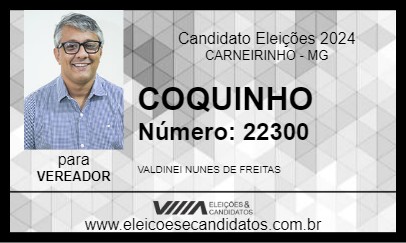 Candidato COQUINHO 2024 - CARNEIRINHO - Eleições