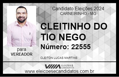 Candidato CLEITINHO DO TIO NEGO 2024 - CARNEIRINHO - Eleições