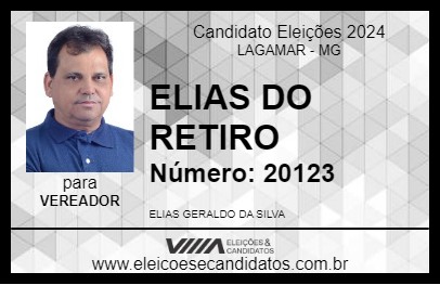 Candidato ELIAS DO RETIRO 2024 - LAGAMAR - Eleições