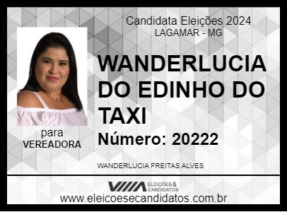 Candidato WANDERLUCIA DO EDINHO DO TAXI 2024 - LAGAMAR - Eleições