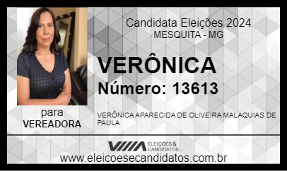 Candidato VERÔNICA 2024 - MESQUITA - Eleições