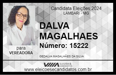 Candidato DALVA MAGALHAES 2024 - LAMBARI - Eleições