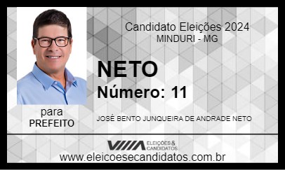 Candidato NETO 2024 - MINDURI - Eleições