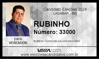 Candidato RUBINHO 2024 - LAGAMAR - Eleições