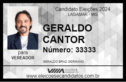 Candidato GERALDO CANTOR 2024 - LAGAMAR - Eleições