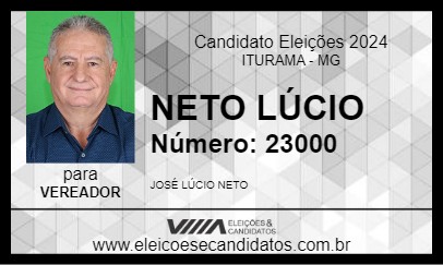 Candidato NETO LÚCIO 2024 - ITURAMA - Eleições