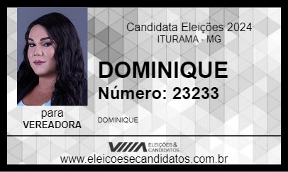 Candidato DOMINIQUE 2024 - ITURAMA - Eleições