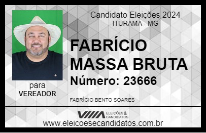 Candidato FABRÍCIO MASSA BRUTA 2024 - ITURAMA - Eleições