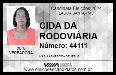 Candidato CIDA DA RODOVIÁRIA 2024 - LAGOA SANTA - Eleições