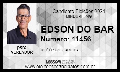 Candidato EDSON DO BAR 2024 - MINDURI - Eleições