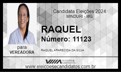 Candidato RAQUEL 2024 - MINDURI - Eleições