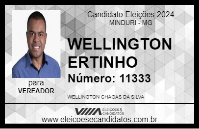 Candidato WELLIGTON ERTINHO 2024 - MINDURI - Eleições