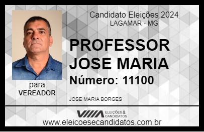 Candidato PROFESSOR JOSE MARIA 2024 - LAGAMAR - Eleições