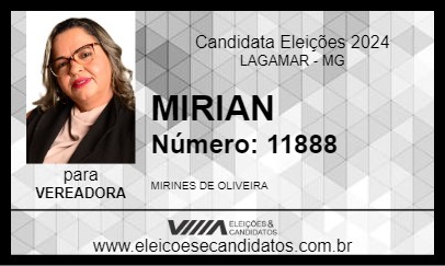 Candidato MIRIAN 2024 - LAGAMAR - Eleições