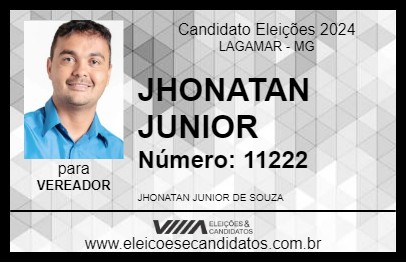 Candidato JHONATAN JUNIOR 2024 - LAGAMAR - Eleições