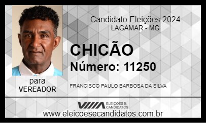 Candidato CHICÃO 2024 - LAGAMAR - Eleições