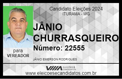 Candidato JÂNIO CHURRASQUEIRO 2024 - ITURAMA - Eleições