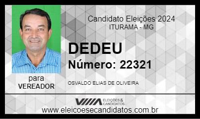 Candidato DEDEU 2024 - ITURAMA - Eleições