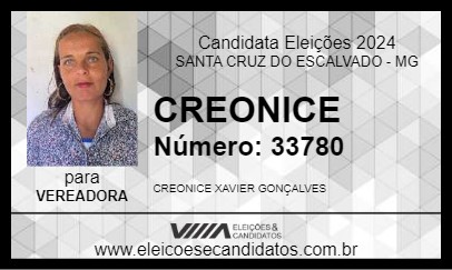 Candidato CREONICE 2024 - SANTA CRUZ DO ESCALVADO - Eleições